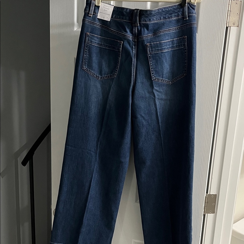 Talbots Dark Blue relaxed trouser jeans size 12